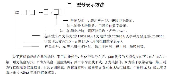zc45-18/20閥門電動裝置說明書、接線圖